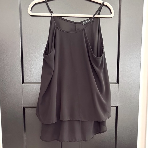 Fashion to Figure Black Asymmetrical Tiered Camisole. Size 0=12 or XL. - Picture 1 of 5